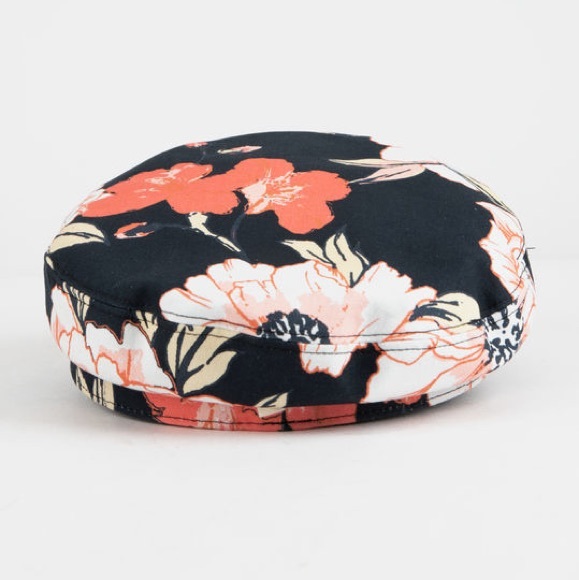 NWT Roxy Anthracite New Flowers Military Style Hat - Picture 2 of 3